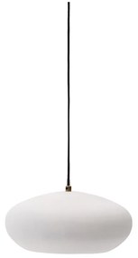 Biała lampa wisząca z metalowym kloszem ø 40 cm Inda – Kave Home