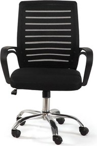 Czarne tapicerowane krzesło biurowe Evon – Bonami Essentials