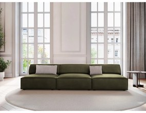 Zielona aksamitna sofa 240 cm Jodie – Micadoni Home