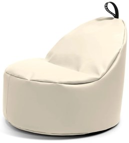 Beżowy worek do siedzenia z imitacji skóry Round L – So Soft?