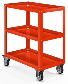 Narzędziowy wózek, warsztatowy HUGO, 700 x 816 x 400 mm, czerwony
