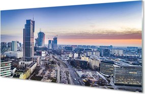 Panel nad Blat Kuchenny Warszawskie Wieżowce o Poranku