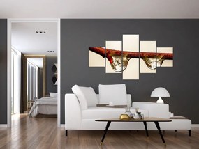 Obraz kropli na gałęzi (125x70 cm)