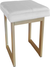 Taboret SOLID tkanina Welur stelaż metalowy STOŁEK LOFT : Kolor Stelaża - Złoty, Kolor tkaniny - VELVET - MG39, Typ tkaniny - Velvet, Wysokość - 60 cm