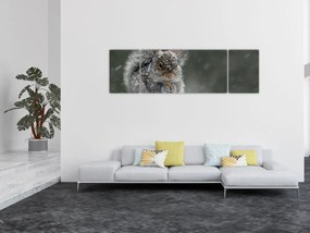 Obraz - Wiewiórka zimą (170x50 cm)