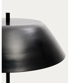 Czarna lampa stojąca z metalowym kloszem (wysokość 153 cm) Sayra – Kave Home