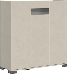 Wysoka komoda z 3 drzwiami Riflesso 100x35x110 cm, kaszmir