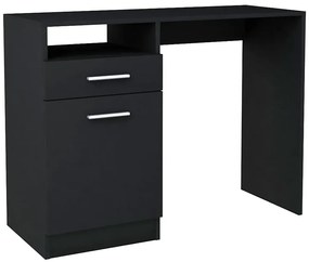 Czarne biurko do pokoju młodzieżowego 100 cm E7-M55