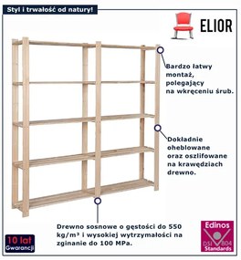 Drewniany regał do spiżarni E5-R02