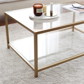 Stolik w kolorze złota 60x90 cm Astro – Neostill
