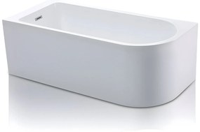 Narożna wanna - 240L -170 x 75 x 58cm - Biały - Narożnik lewostronny - ANIKA