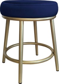Taboret Ben tkanina Welur stelaż metalowy STOŁEK LOFT : Kolor Stelaża - Złoty, Kolor tkaniny - VELVET - MG16, Typ tkaniny - Velvet
