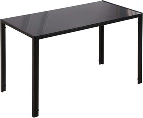 HOMCOM Stół jadalniany kuchenny nowoczesny design 120x60x75 cm czarny do salonu lub kuchni | Aosom PL