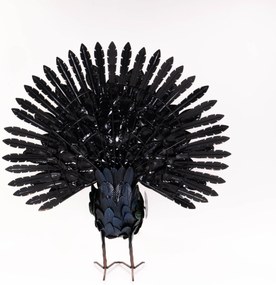 Metalowy paw ogrodowy, 30 x 65 x 63 cm