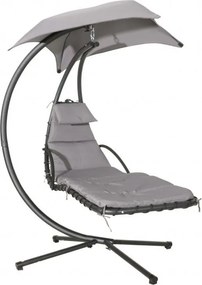 Wisząca leżanka ogrodowa na stelażu Tuscany 006, ciemny szary