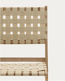 Drewniany fotel ogrodowy w naturalnym kolorze Chabeli – Kave Home