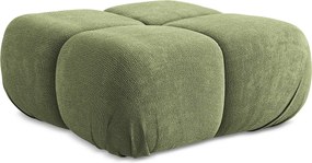 Pufa - z tkaniny szenilowej - zielony - LOKUA