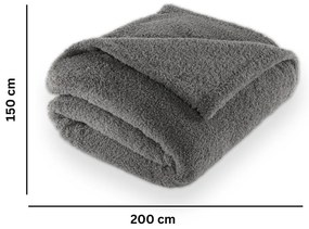 Szary koc z mikropluszu 150x200 cm Cocoon – Tiseco Home Studio