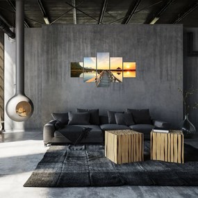 Obraz drewnianego molo (125x70 cm)