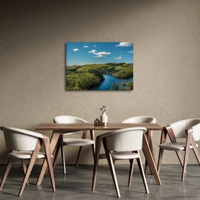 Obraz - Jezioro w lesie (70x50 cm)