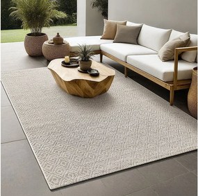 Dywan Maldive zewnętrzny boho diament, brązowy, 80 x 150 cm