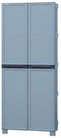ArtPlast Szafa plastikowa półkowa, wysoka, 700 x 390 x 1720 mm, szara