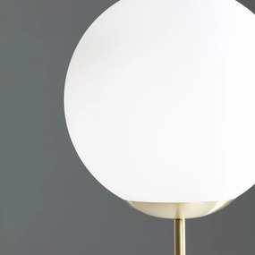 Lampa stojąca w kolorze złota ze szklanym kloszem (wys. 150 cm) Mahala – Kave Home
