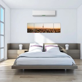 Obraz zachodu słońca nad Žižkov (170x50 cm)