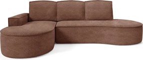 Narożnik MOLLY Lewostronny z funkcją spania, wolnostojący tkanina ABRIAMO 12 Miedziany