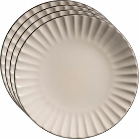 Mäser Zestaw 4 talerzy deserowych OSITA – 20 cm, kremowy
