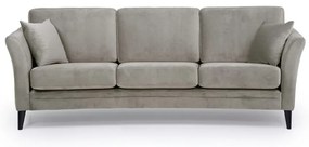 Beżowa aksamitna sofa Scandic Eden, 237 cm