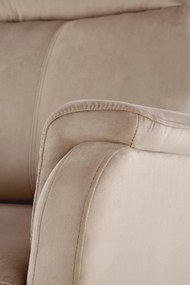 Fotel wypoczynkowy z funkcją elektrycznego rozkładania CROCUS beżowy