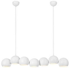 Biała lampa wisząca z metalowym kloszem Cupolo – Markslöjd