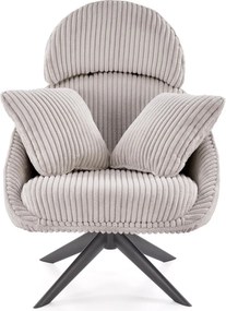 Obrotowy fotel wypoczynkowy z grubego sztruksu Merry 2