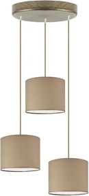 Lampa wisząca z regulacją wysokości na złotym stelażu - R6-M32
