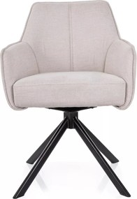 Obrotowe krzesło kubełkowe z lamówką Notti Brego