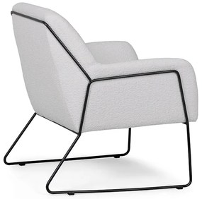 Szary designerski fotel MILAN