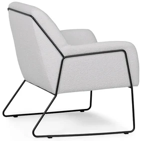 Szary designerski fotel MILAN
