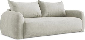 Kanapa 3-osobowa z funkcją spania - z tkaniny szenilowej - perłowy - HALE