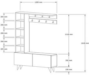 Zestaw do przedpokoju Hale Walnut