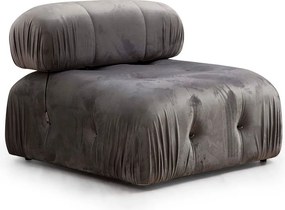 Elegancki fotel 1-osobowy, szary, 95x95x75 cm | Stelaż z drewna bukowego i płyty wiórowej, 100% poliester, zdejmowane oparcie, możliwość personalizacji | Perf