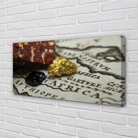 Obraz na płótnie Złota Mapa