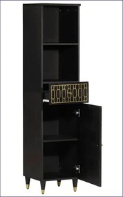 Czarny drewniany słupek łazienkowy C2-R94