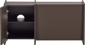 Ciemnobrązowa szafka pod TV w dekorze jesionu 102x53x44 cm Brock – WOOOD