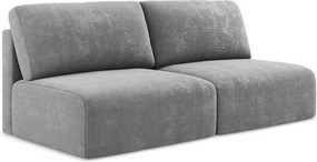 Otwarta Sofa 3-osobowa z funkcją spania - z tkaniny szenilowej - szary - KONA