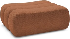 Pomarańczowy podnóżek z materiału bouclé Azra – Bobochic Paris