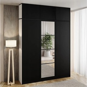 Garderoba z nadstawką EDEN 3D Biały + Czarny Wzór 4