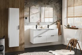 Biały blat do szafek łazienkowych 120 cm - Edar 5X