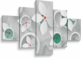 Obraz kwiatowej abstrakcji (125x70 cm)
