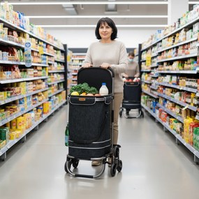 Jurhan Torba na zakupy na kółkach do schodów COMFORT, 50l, czarna